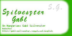 szilveszter gabl business card